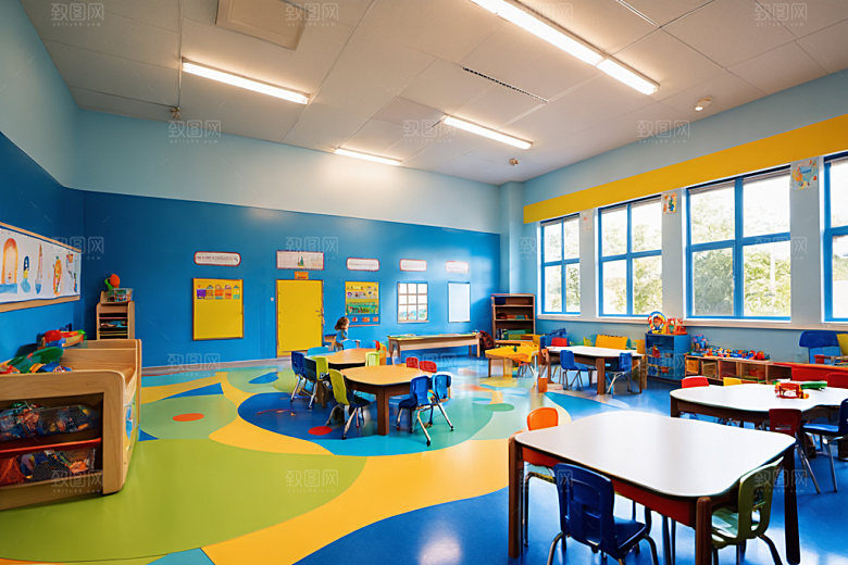 幼儿园教室高清可爱摄影图