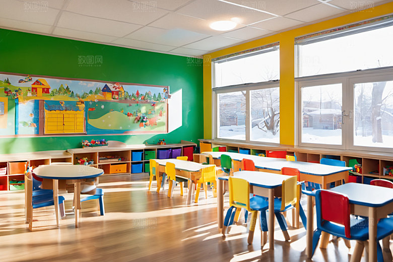 幼儿园教室学校幼教摄影图
