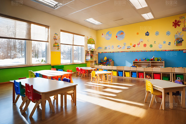幼儿园教室幼教学校摄影图
