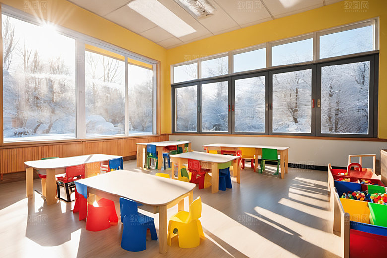 幼儿园教室幼教学校摄影图