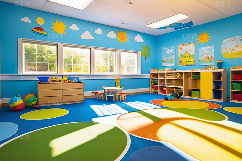 幼儿园教室高清场景摄影图