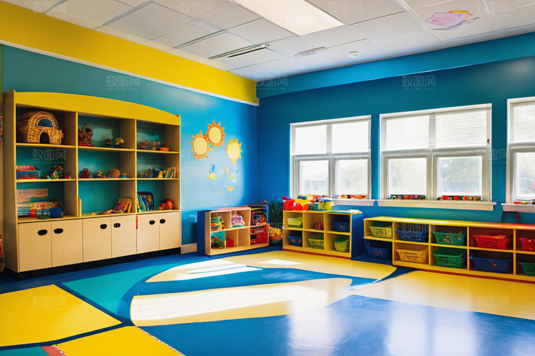 幼儿园教室可爱高清摄影图