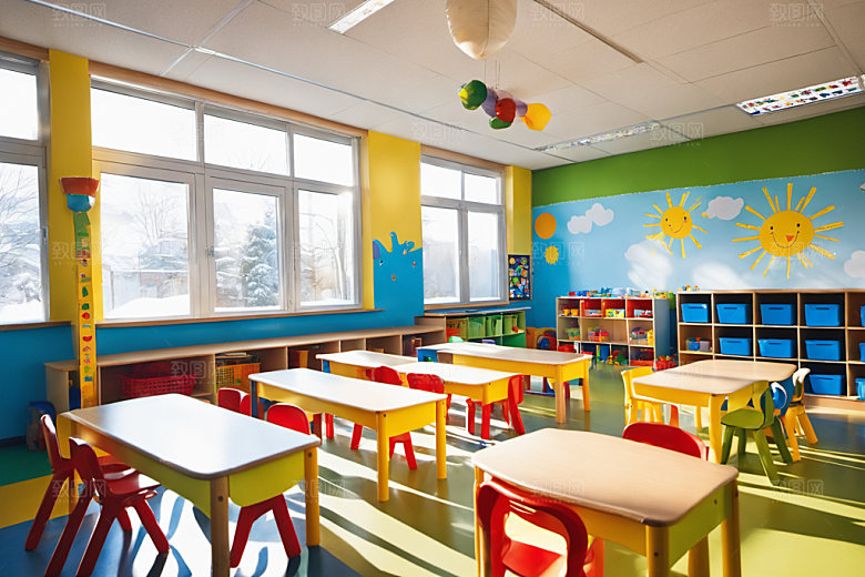幼儿园教室幼教学校摄影图