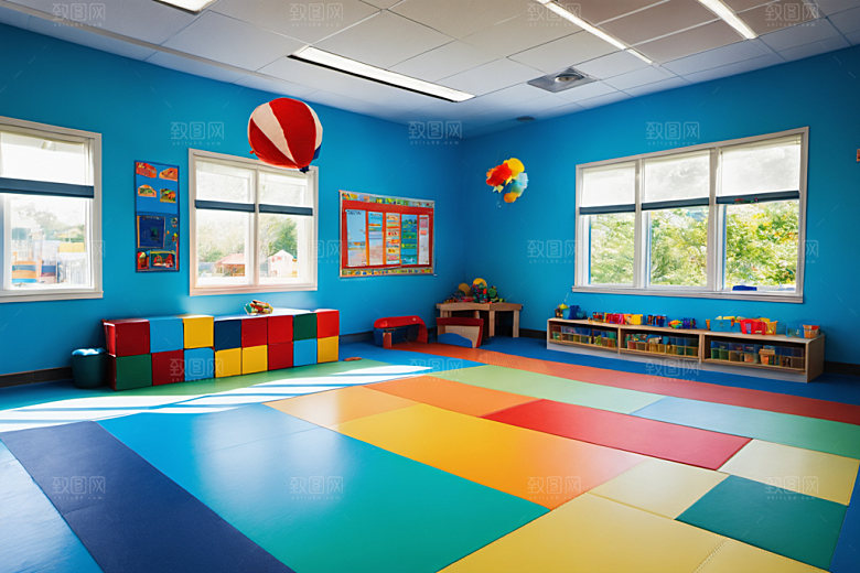 幼儿园教室场景可爱摄影图