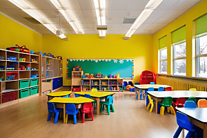 幼儿园教室温馨高清摄影图