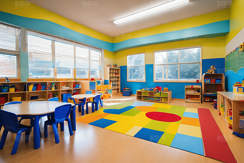 幼儿园教室温馨童趣摄影图
