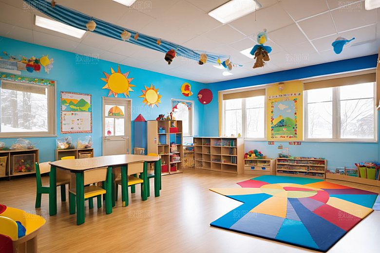 幼儿园教室高清学校摄影图