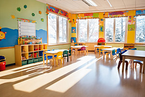 幼儿园教室温馨童趣摄影图