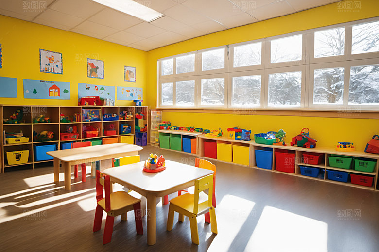 幼儿园教室高清学校摄影图
