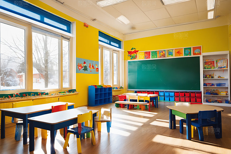 幼儿园教室场景童趣摄影图