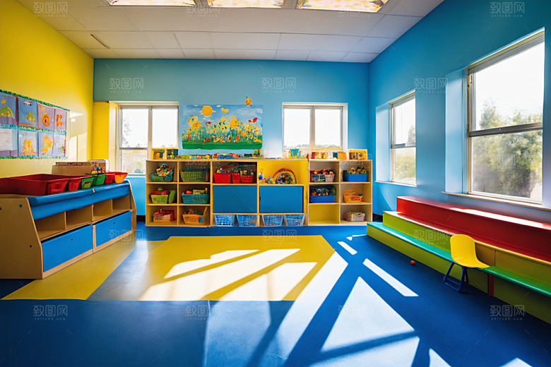 幼儿园教室室内童趣摄影图