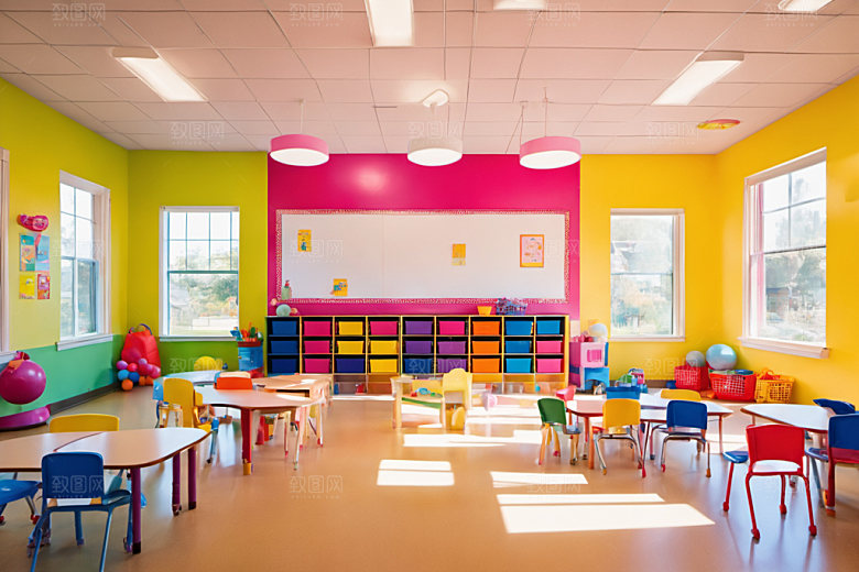 幼儿园教室幼教幸福摄影图