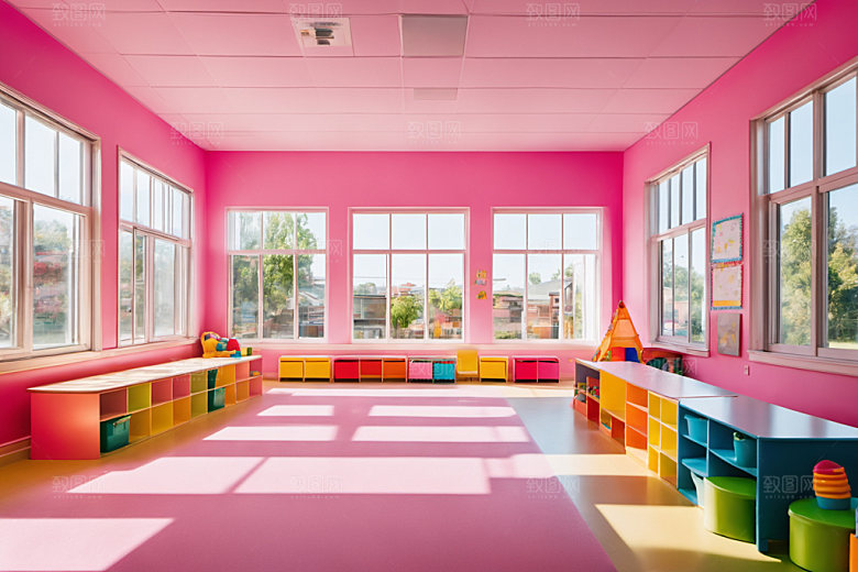幼儿园教室可爱童趣摄影图