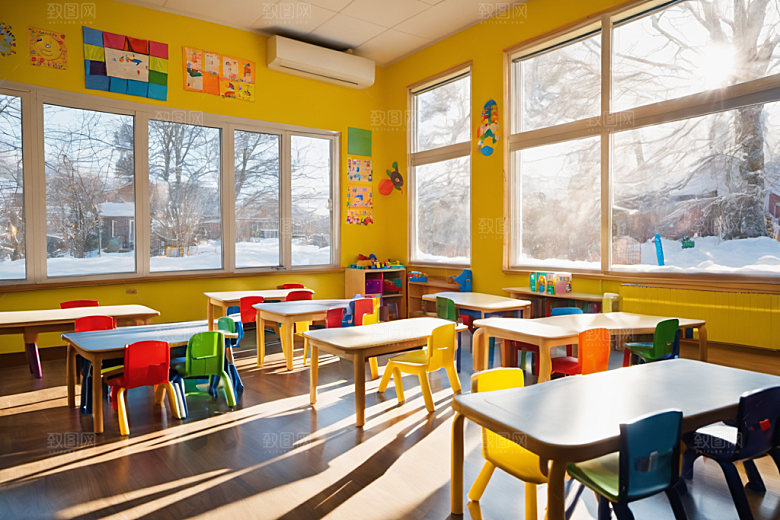 幼儿园教室幸福学校摄影图