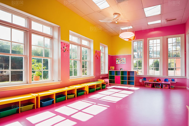 幼儿园教室室内高清摄影图