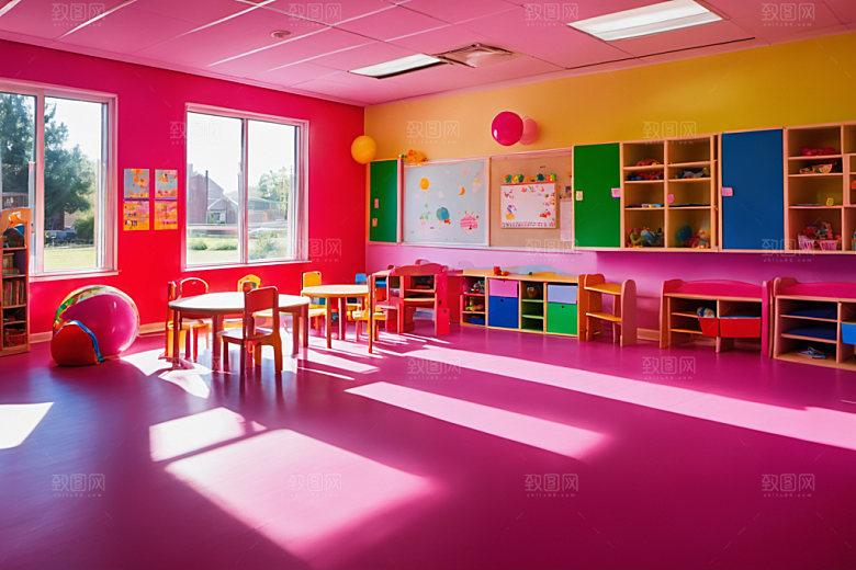 幼儿园教室室内可爱摄影图