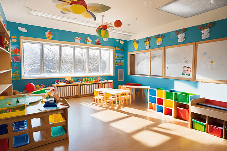 幼儿园教室托儿所幼教摄影图