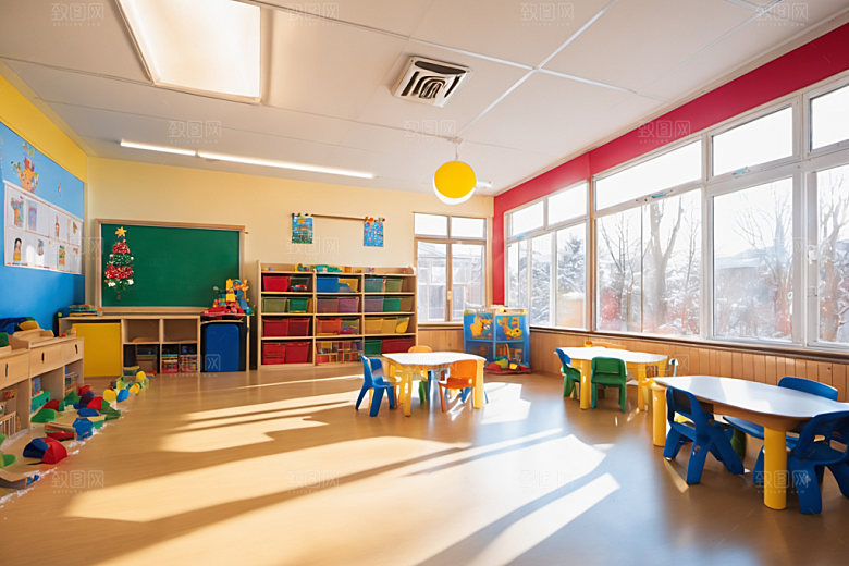幼儿园教室高清温馨摄影图