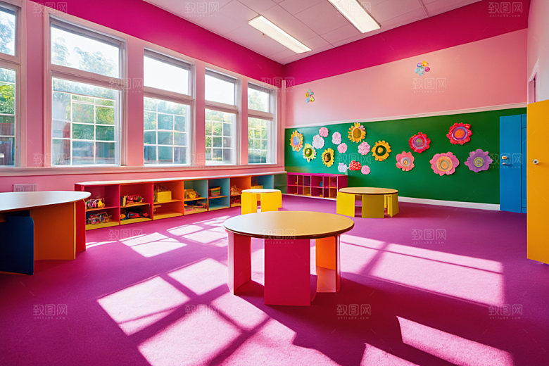 幼儿园教室幼教幸福摄影图