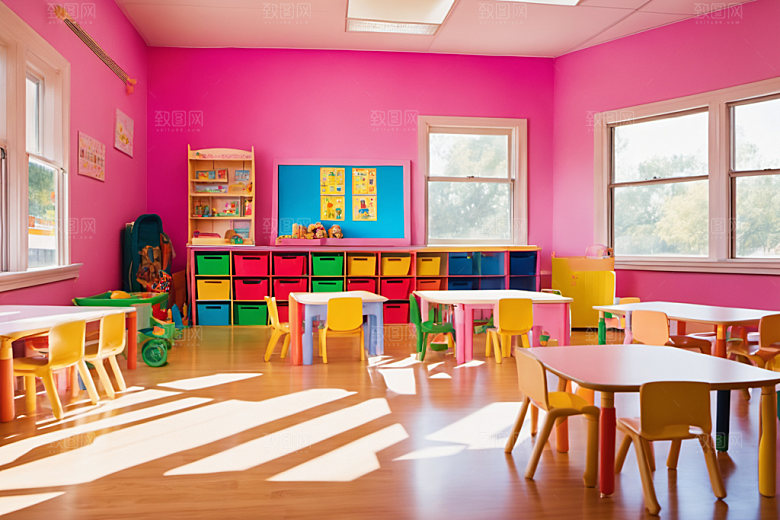 幼儿园教室学校托儿所摄影图
