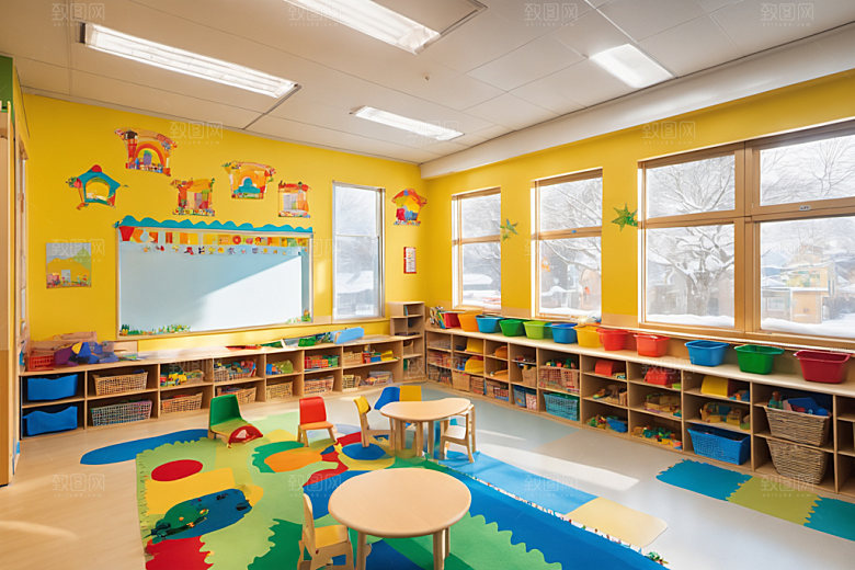 幼儿园教室室内可爱摄影图