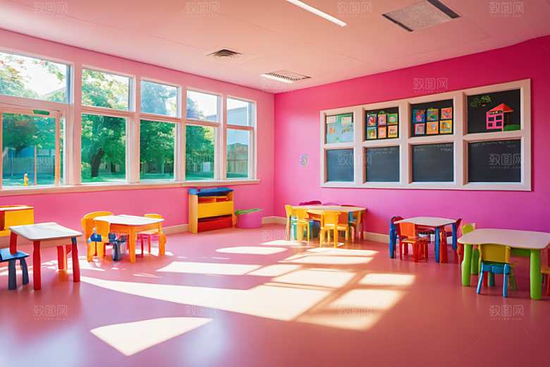 幼儿园教室幸福托儿所摄影图