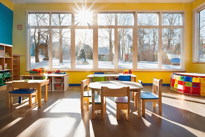 幼儿园教室学校幸福摄影图