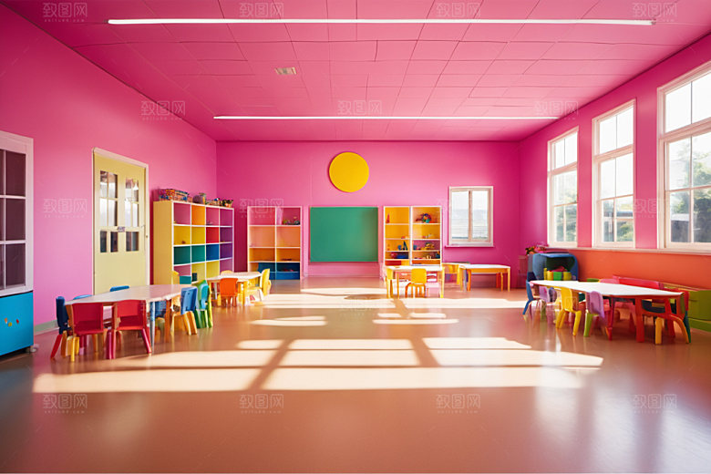 幼儿园教室童趣可爱摄影图