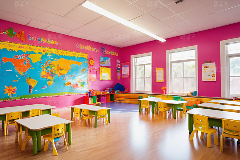 幼儿园教室学校托儿所摄影图