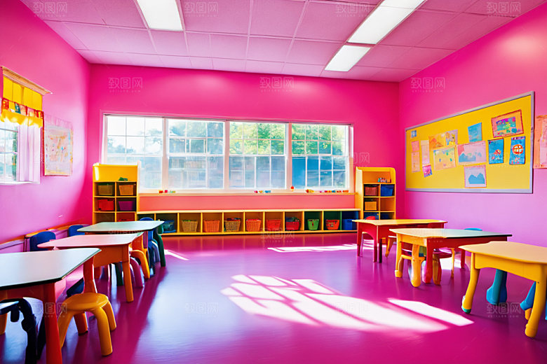 幼儿园教室高清场景摄影图