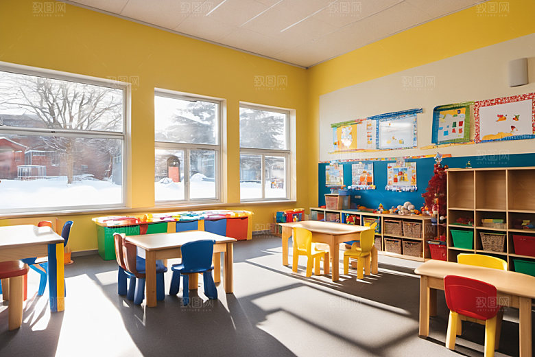 幼儿园教室室内学校摄影图