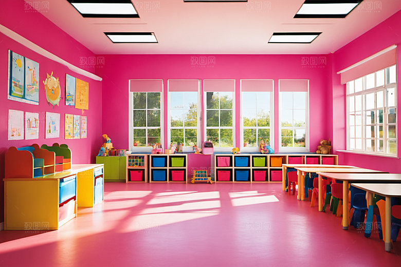 幼儿园教室童趣幼教摄影图