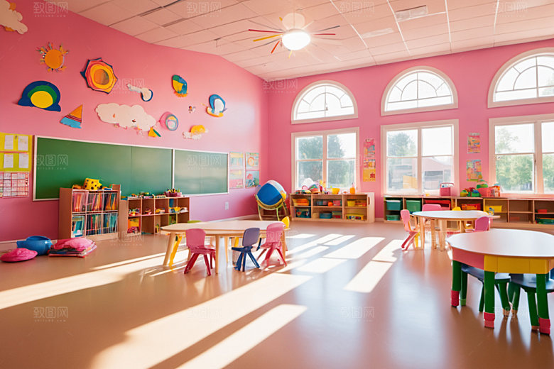 幼儿园教室童趣温馨摄影图
