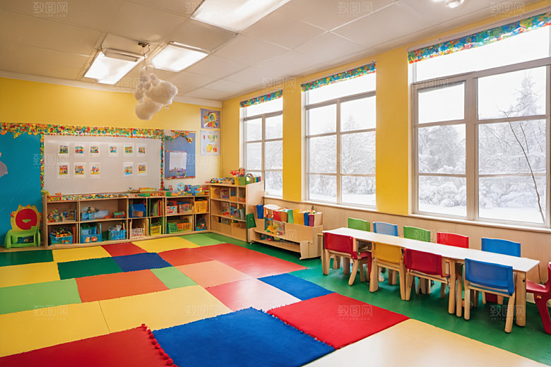 幼儿园教室童趣可爱摄影图