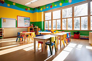 幼儿园教室高清托儿所摄影图