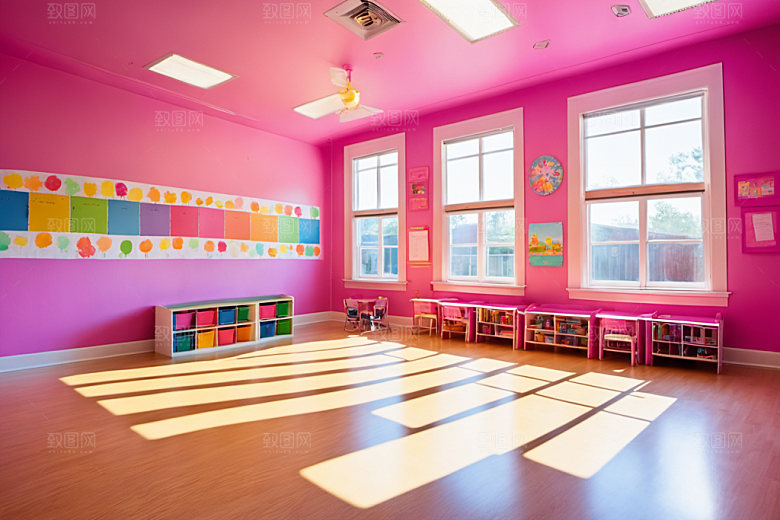 幼儿园教室幼教可爱摄影图