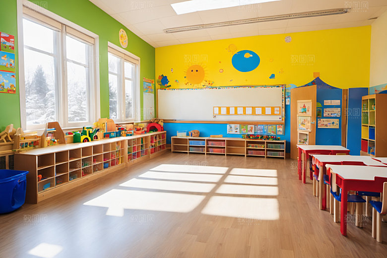 幼儿园教室学校可爱摄影图