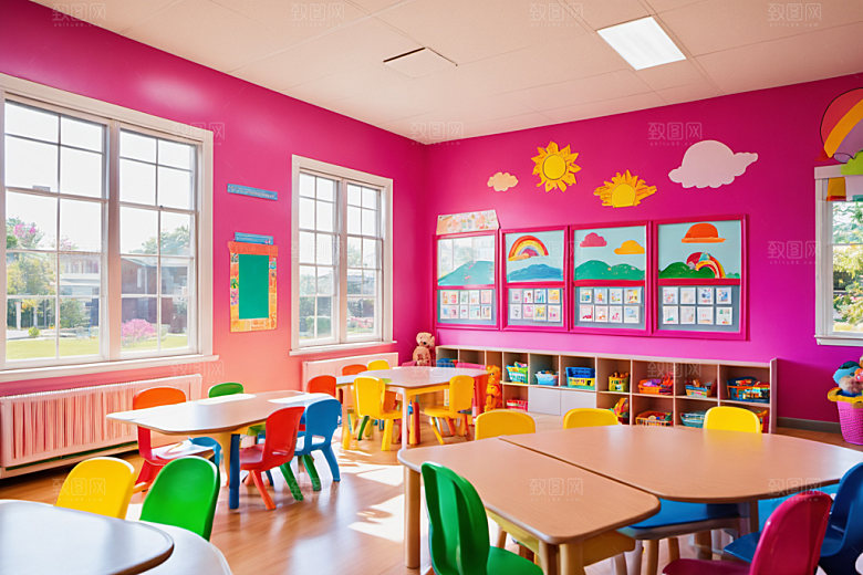 幼儿园教室童趣学校摄影图