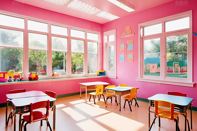 幼儿园教室托儿所高清摄影图
