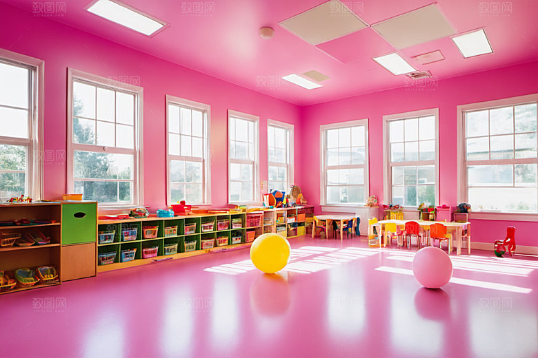 幼儿园教室学校可爱摄影图