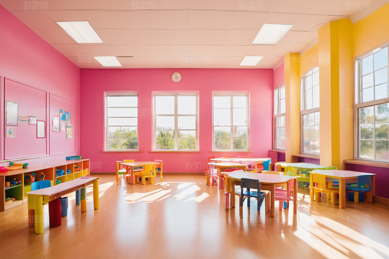幼儿园教室高清托儿所摄影图
