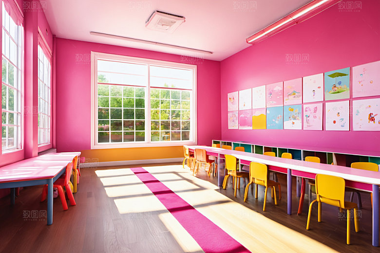 幼儿园教室童趣幸福摄影图
