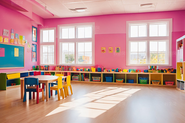幼儿园教室幼教学校摄影图