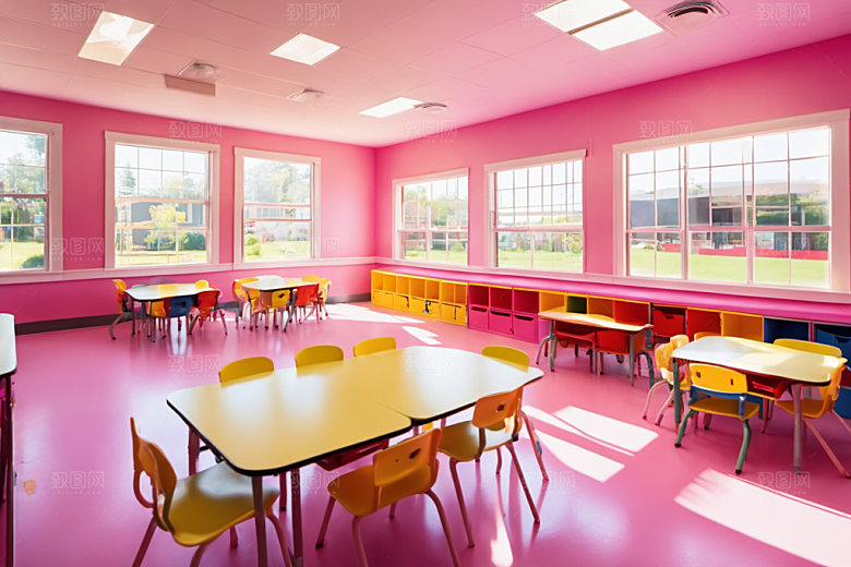 幼儿园教室室内可爱摄影图