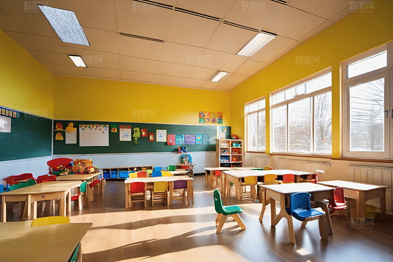 幼儿园教室幼教幸福摄影图