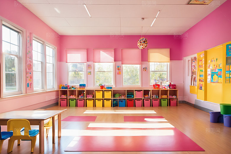 幼儿园教室温馨童趣摄影图