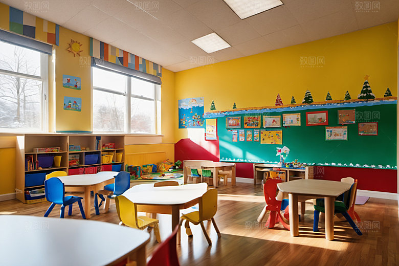 幼儿园教室学校托儿所摄影图