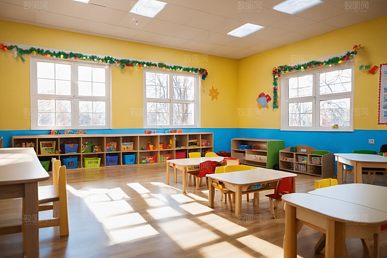 幼儿园教室童趣可爱摄影图