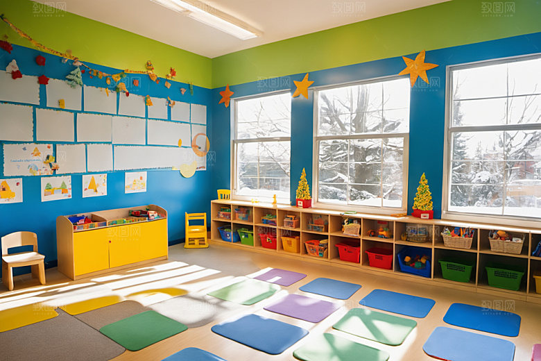 幼儿园教室童趣幼教摄影图
