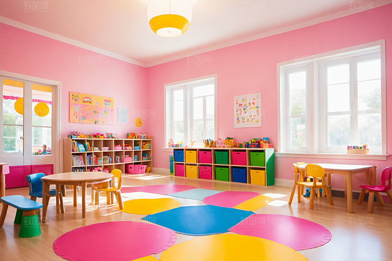幼儿园教室高清场景摄影图